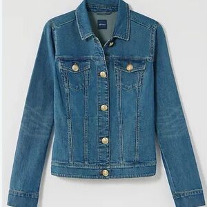 J. Jill Blue Denim Jacket with Gold Buttons NWOT - L